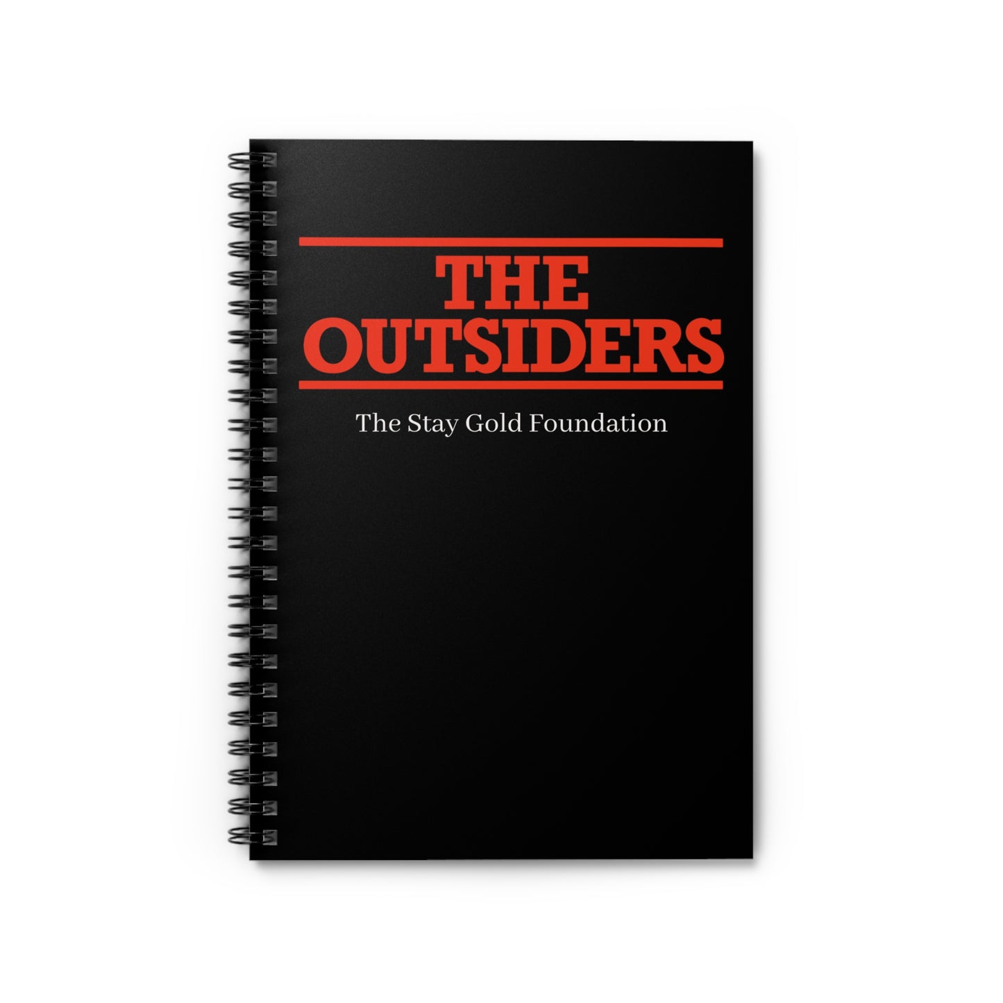 The Outsiders Spiral Notebook - Ruled Lines | Stay Gold Foundation Merchandise