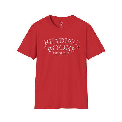 "Reading Books - They're Tuff" Unisex Softstyle Graphic T-Shirt