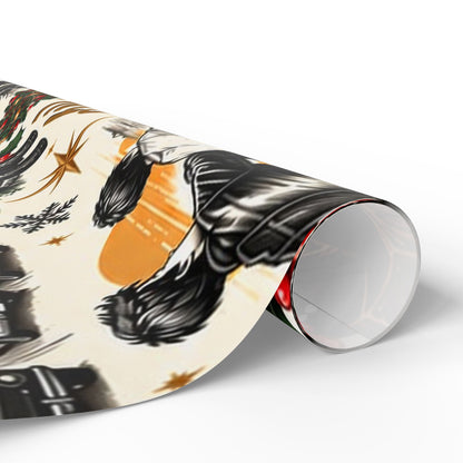 Outsiders Themed Vintage Village Wrapping Paper